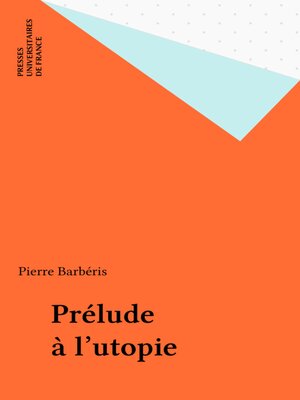 cover image of Prélude à l'utopie